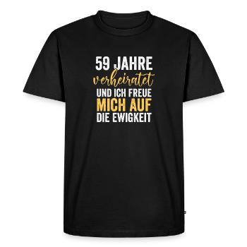 Marriage Tidal Wedding 59 Years Married Wedding - Men's Premium Organic T-Shirt - black - Front - Nico (187cm)