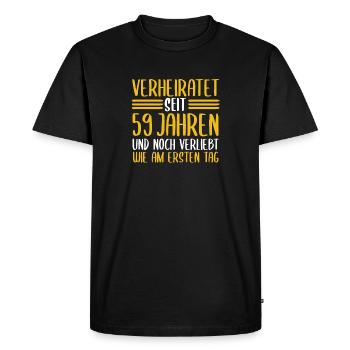 Marriage Tidal Wedding 59 Years Married Wedding - Men's Premium Organic T-Shirt - black - Front - Nico (187cm)