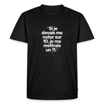 Citation célèbre footballeur coach - T-shirt Premium bio Homme - noir - Devant - Nico (187cm)