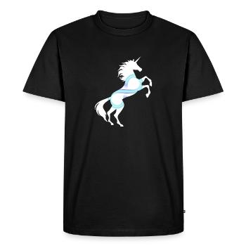 T-shirt Licorne Symbole de l’Infini Licorne Magique - T-shirt Premium bio Homme - noir - Devant - Nico (187cm)