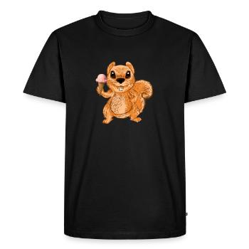 Crème glacée écureuil tamias mignon animal drôle - T-shirt Premium bio Homme - noir - Devant - Nico (187cm)