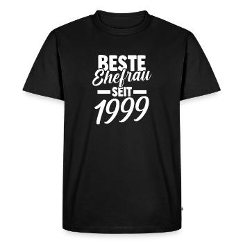 Valentine's Day Best Wife Since 1999 - Men's Premium Organic T-Shirt - black - Front - Nico (187cm)