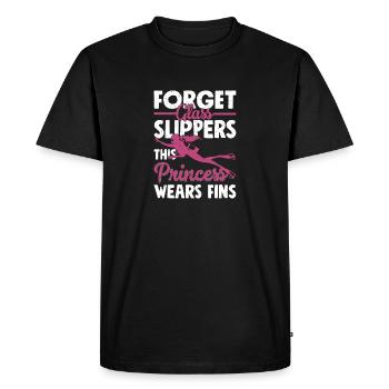 Oubliez les pantoufles de verre, cette princesse porte des palmes gir - T-shirt Premium bio Homme - noir - Devant - Nico (187cm)