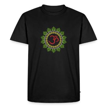 Goa Psychedelic Creative Motif - Men's Premium Organic T-Shirt - black - Front - Nico (187cm)