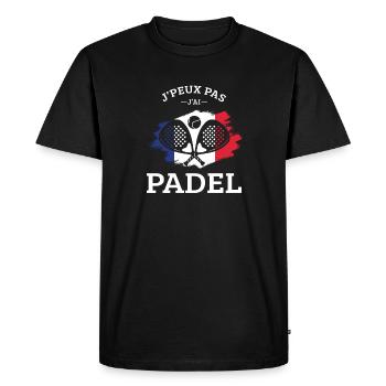 I Can't I Have Padel Padeliste Padel Player - Men's Premium Organic T-Shirt - black - Front - Nico (187cm)