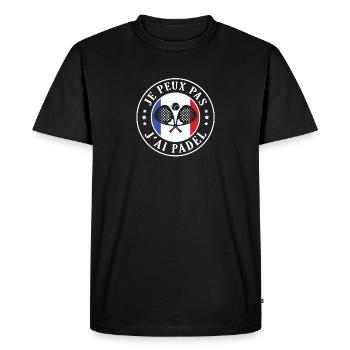I Can't I Have Padel Padeliste Padel Player - Men's Premium Organic T-Shirt - black - Front - Nico (187cm)