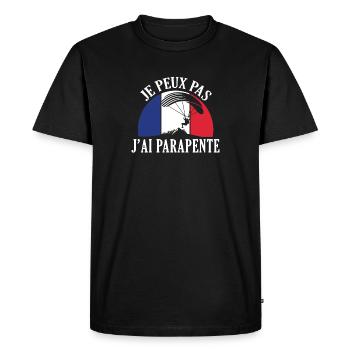 I Can't I Paraglided Parachutist - Men's Premium Organic T-Shirt - black - Front - Nico (187cm)