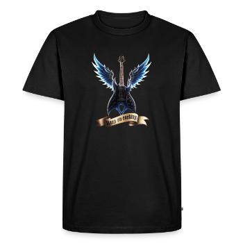 Guitare Rock 2024 04 - T-shirt Premium bio Homme - noir - Devant - Nico (187cm)