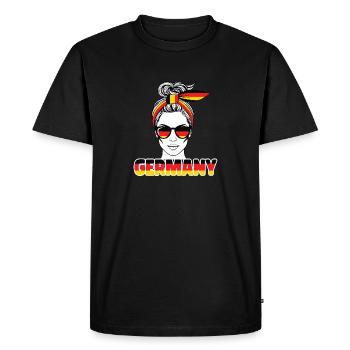 Germany Fan Look with Sunglasses - Men's Premium Organic T-Shirt - black - Front - Nico (187cm)