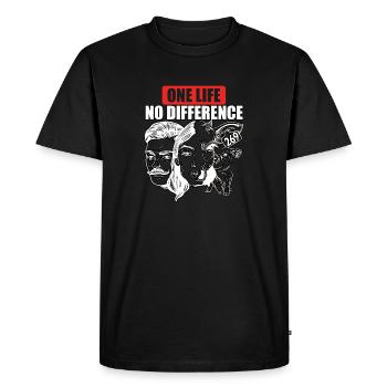 One life no Difference Equality - Men's Premium Organic T-Shirt - black - Front - Nico (187cm)