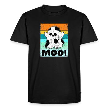 Costume d’Halloween Moo Cow Print - T-shirt Premium bio Homme - noir - Devant - Nico (187cm)