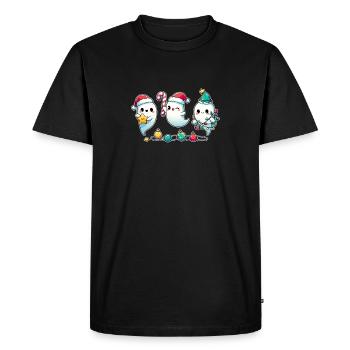 Fantômes pour les fantômes de Noël - T-shirt Premium bio Homme - noir - Devant - Nico (187cm)