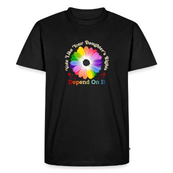 Vote Like Your Daughter's Rights Depend On It - Men's Premium Organic T-Shirt - black - Front - Nico (187cm)