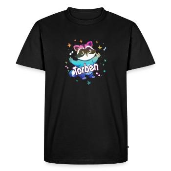 TORBEN - Beau nom de garçon avec un raton laveur mignon - T-shirt Premium bio Homme - noir - Devant - Nico (187cm)