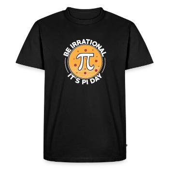 Happy Pi Day Be Irrational It's Pi Day Math - Men's Premium Organic T-Shirt - black - Front - Nico (187cm)