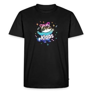 KLAAS - Beau nom de garçon avec un raton laveur mignon - T-shirt Premium bio Homme - noir - Devant - Nico (187cm)