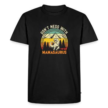 Ne plaisantez pas avec Mamasaurus Funny Mama Saurus - T-shirt Premium bio Homme - noir - Devant - Nico (187cm)