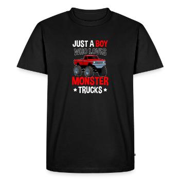 Car Off-Road Vehicle Monster Truck Monster Truck - Men's Premium Organic T-Shirt - black - Front - Nico (187cm)