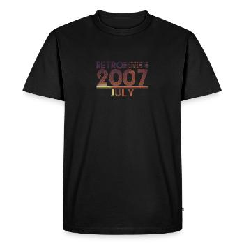 Retro Birthday July 2007 - Sunset line - Men's Premium Organic T-Shirt - black - Front - Nico (187cm)