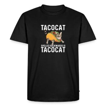 Tacocat Spelled Backwards Is Tacocat - Taco Lover - Men's Premium Organic T-Shirt - black - Front - Nico (187cm)