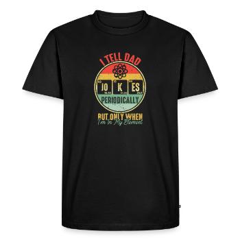 Je raconte des blagues à papa de temps en temps, mais seulement - T-shirt Premium bio Homme - noir - Devant - Nico (187cm)