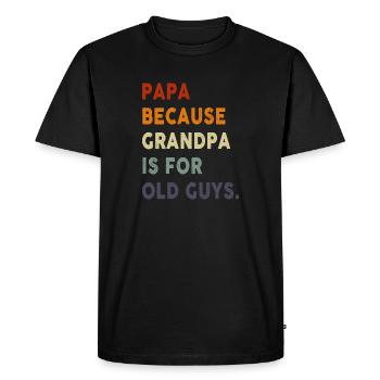 Cool Grand-père Grand-père Papa Parent Fête des pères - T-shirt Premium bio Homme - noir - Devant - Nico (187cm)