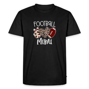 Fier Football Mimi Grand-mère Grand-parent Jour de match - T-shirt Premium bio Homme - noir - Devant - Nico (187cm)