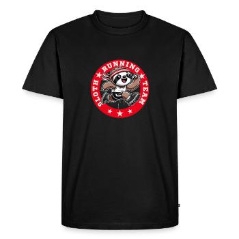 Sloth Running Team - Relaxed and Slow Squad Design - Men's Premium Organic T-Shirt - black - Front - Nico (187cm)