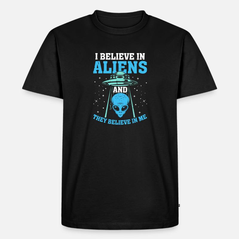 Aliens & Ufos - Männer Premium Bio T-Shirt - Schwarz