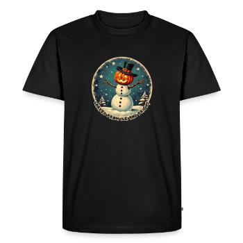 Effrayant Halloween Bonhomme de neige Unisexe Enfants - T-shirt Premium bio Homme - noir - Devant - Nico (187cm)