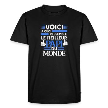 This is what the best grandpa in the world looks like - Men's Premium Organic T-Shirt - black - Front - Nico (187cm)