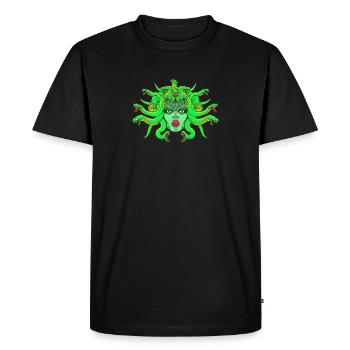 Dieu antique Mythologie grecque Médussa - T-shirt Premium bio Homme - noir - Devant - Nico (187cm)