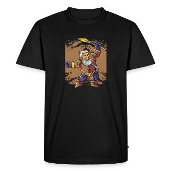 Dieu antique Grec Zeus Mythologie - T-shirt Premium bio Homme - noir - Devant - Nico (187cm)