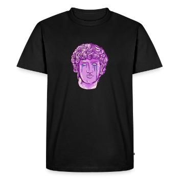 Dieu antique Grec Médiocrètes Mythologie - T-shirt Premium bio Homme - noir - Devant - Nico (187cm)