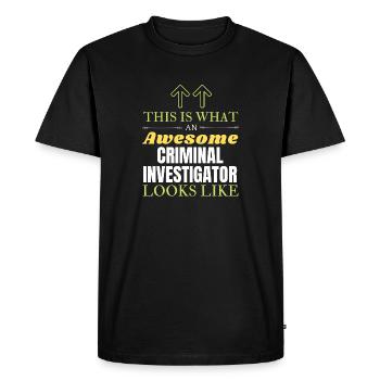 This is What an Awesome Criminal Investigator Look - Men's Premium Organic T-Shirt - black - Front - Nico (187cm)
