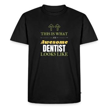 This is What an Awesome Dentist Looks Like - T-shirt Premium bio Homme - noir - Devant - Nico (187cm)