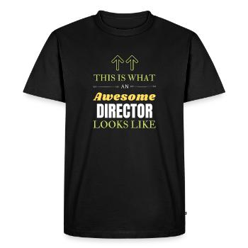 Voici à quoi ressemble un réalisateur génial - T-shirt Premium bio Homme - noir - Devant - Nico (187cm)