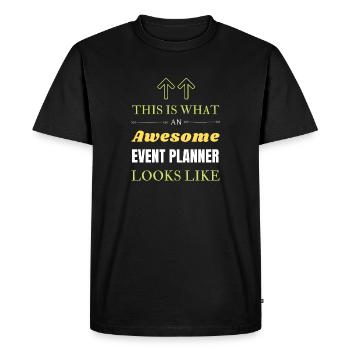 Voici à quoi ressemble un organisateur d’événements génial - T-shirt Premium bio Homme - noir - Devant - Nico (187cm)