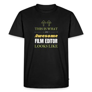 This is What an Awesome Film Editor Looks Like - Men's Premium Organic T-Shirt - black - Front - Nico (187cm)