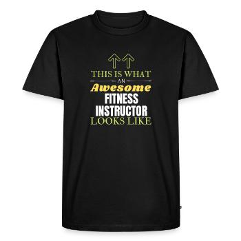 Voici à quoi ressemble un instructeur de fitness génial L - T-shirt Premium bio Homme - noir - Devant - Nico (187cm)