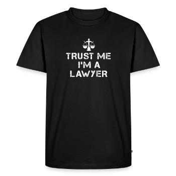 Justice Counsel Faites-moi confiance Je suis avocat - T-shirt Premium bio Homme - noir - Devant - Nico (187cm)