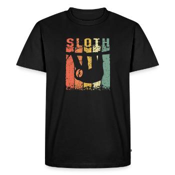 Paresseuse, sieste, lente, lente, lente, paresseuse - T-shirt Premium bio Homme - noir - Devant - Nico (187cm)