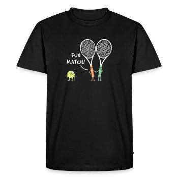 Raquette de sport Fun Match Raquette Tennis - T-shirt Premium bio Homme - noir - Devant - Nico (187cm)