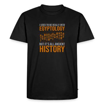 L’égyptologie mais l’histoire ancienne la mythologie - T-shirt Premium bio Homme - noir - Devant - Nico (187cm)