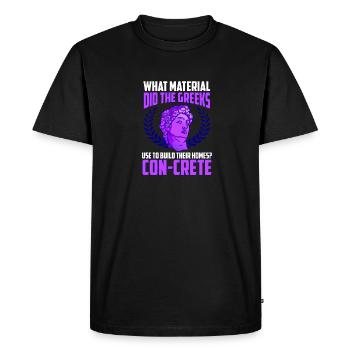 Matériel Les Grecs utilisaient-ils la mythologie - T-shirt Premium bio Homme - noir - Devant - Nico (187cm)
