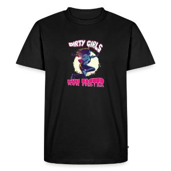 Mud Run Women's Dirty Girls Run Faster Running Gone - Men's Premium Organic T-Shirt - black - Front - Nico (187cm)