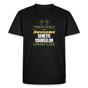 Voici à quoi ressemble un conseiller en génétique génial Li - T-shirt Premium bio Homme - noir - Devant - Nico (187cm)