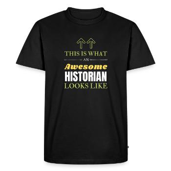 This is What an Awesome Historian Looks Like - Men's Premium Organic T-Shirt - black - Front - Nico (187cm)