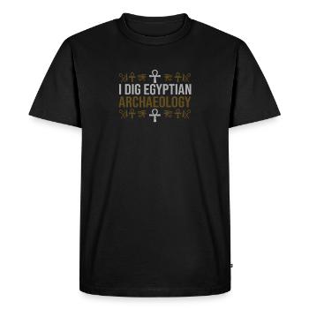 Fouiller Archéologie égyptienne Mythologie - T-shirt Premium bio Homme - noir - Devant - Nico (187cm)
