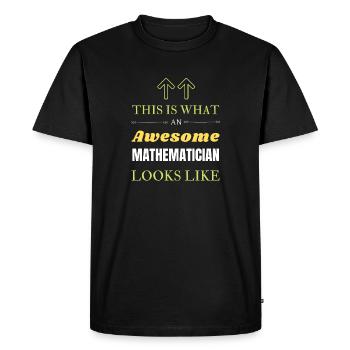 Voici à quoi ressemble un mathématicien génial - T-shirt Premium bio Homme - noir - Devant - Nico (187cm)